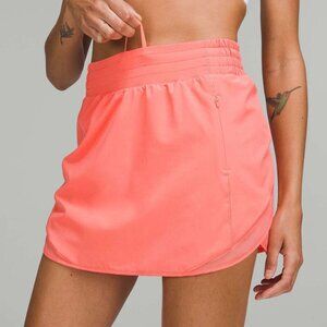 Lululemon Hotty Hot High Rise Skirt with Built In Shorts Raspberry Cream Size 4